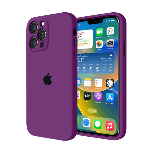 iPhone Camera Protection Silicone Case (Eggplant)
