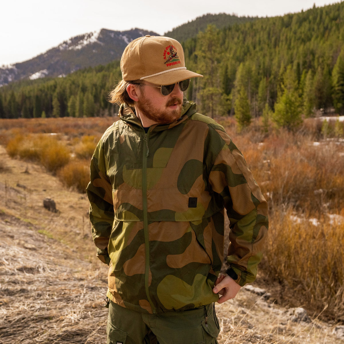 QILO x AP Retro Windbreaker in Norwegian Woodland