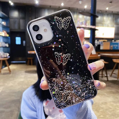 Diamond Butterfly Glitter Bling Samsung Case