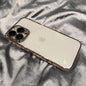 Luxury Plating Square Frame Clear iPhone Case