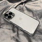 Luxury Plating Square Frame Clear iPhone Case