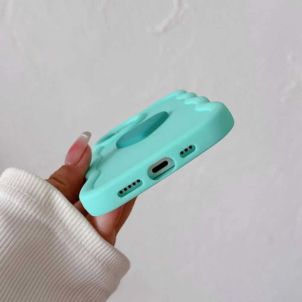 3D Love Heart Wave iPhone Case